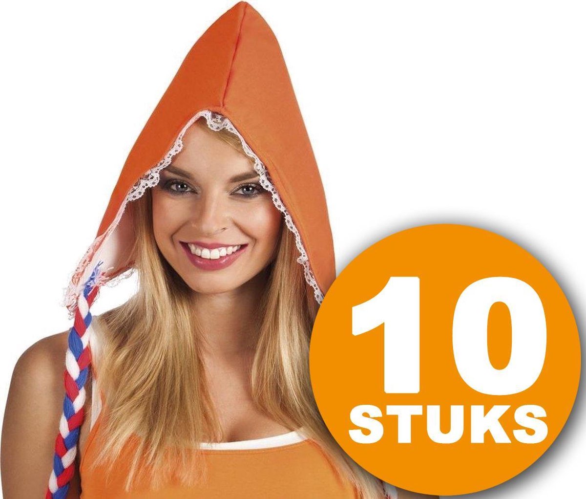Oranje Feestkleding | 10 stuks Boerinnenkapje | Feestkleding EK Voetbal 2021